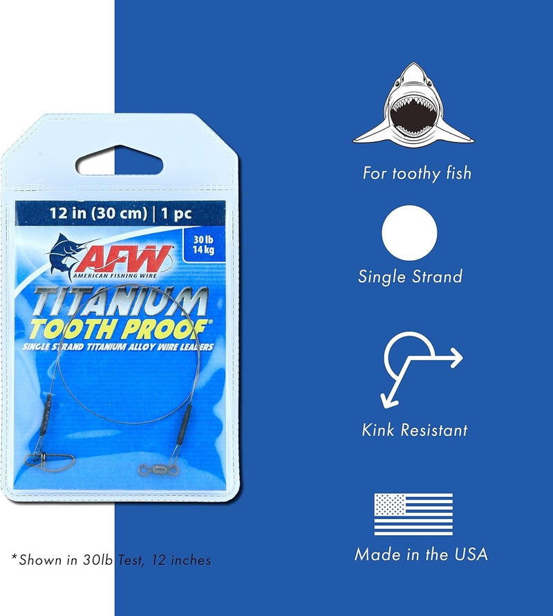 American Fishing Wire Titanium Single Strand Leader - 75 lb Test, 18 Inch - Image 2